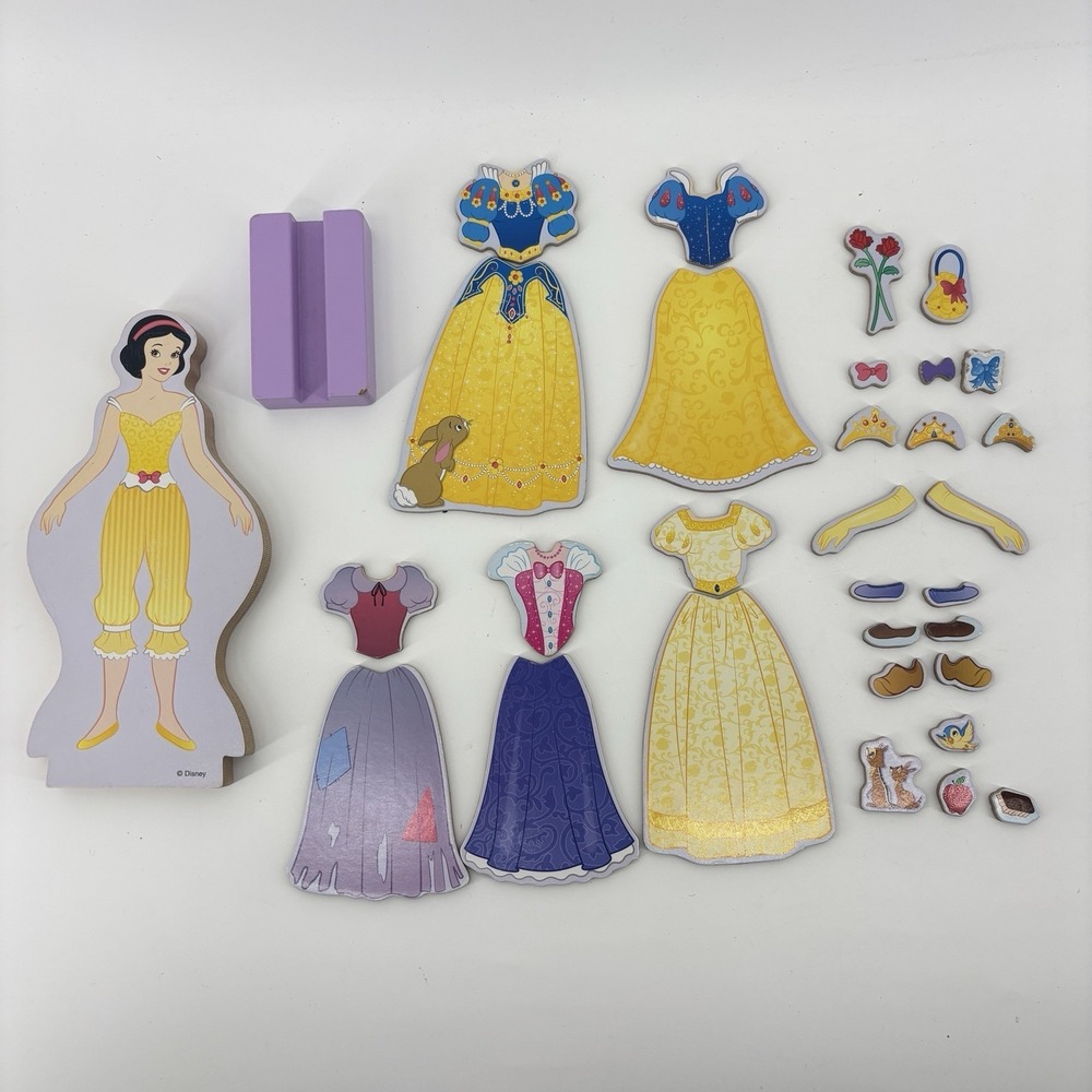 Melissa & Doug Disney Snow White Magnetic Dress Up Wooden Mix And Match Outfits